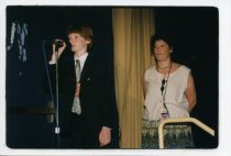 Calum Worthy and Joanne Parsont at a film screening