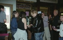 Comedian Eddie Izzard Signing Autographs, 2001