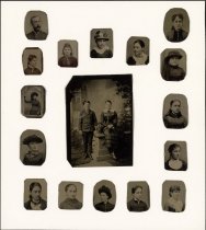 Collection of tintype photographs of unidentified Reed family members, date