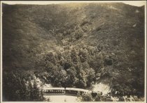 Mill Valley and Mt. Tamalpais Railway train on Mt. Tamalpais, 1900
