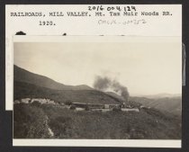 Mt. Tamalpais and three-car  Muir Woods Railway train, date unknown