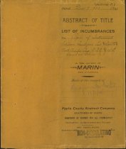 Agreement by the Marin County Abstract Company, San Rafael, California