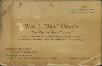 Business card for William J. "Bill" Osgood