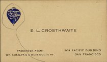 Business card for E.L. Crosthwaite