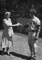 Verteran Foreign Wars Burgermeisters baseball opening day, 1953