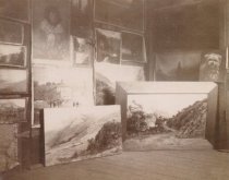 Home artist studio of Thaddeus and Lubmilla Welch, circa 1900