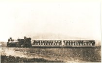 First train to the summit, two carloads of the press, 1896