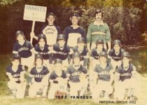 Mill Valley Little League Yankees team, 1982
