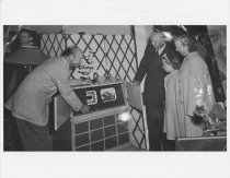 George Larson sells first television in Mill Valley to Bagshaw family