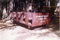 Mt. Tam & Muir Woods gravity car 15 in Old Mill Park, date unknown