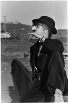 Tamalpais High School student, Fran Bikel, showing off, 1956