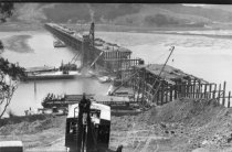 Constuction of the Richardson Bay Bridge, circa 1930's