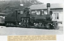 Shay type engine #8 at Tavern of Tamalpais, Sept. 1928