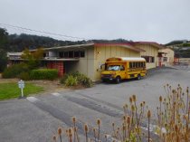 Edna Maguire campus-  Ring Mountain Day School from driveway, 2018