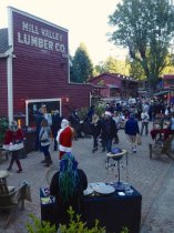 Mill Valley Lumber Yard holiday event with Santa, 2017