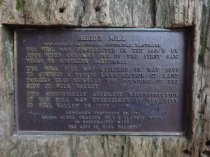 The Old Mill (Reed's Mill) historical plaque close-up view, 2019