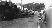 Black and white photograph of downtown Mill Valley, circa 1940's