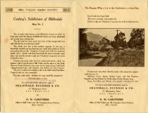 Sales brochure for Grace Cushing's Subdivision of Blithedale, 1912
