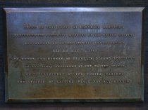 Muir Woods United Nations founders plaque detail, 2019