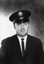 Portrait of Hank Perez, Mill Valley Fire Department, date unknown