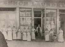 Mill Valley French Laundry business and staff with children, date unknown