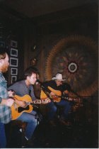 Bob Weir and Ramblin' Jack Elliot, with unknown harmonica player, date unkn