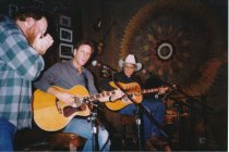Bob Weir and Ramblin' Jack Elliot, with unknown harmonica player, date unkn