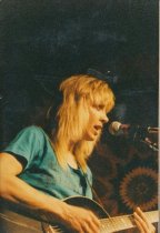 3 photos, Concert Hall West, 1987. 1 of Lorin Rowen of the Edge, and 2 of