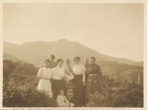 Guinevere Robinson, family, and friends on her 7th birthday, date unknown