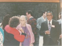 Guinevere Robinson and Andy Povis at Lance Robinson's birthday party, 1992