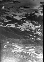 Train on Double Bow Knot in foreground with Richardson Bay in background fr