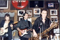 On stage at Sweetwater, 1987