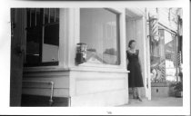 Catherine Ward at Mill Valley Review offices, circa 1955