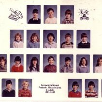 Class photo of Farnsworth School Grade 6 1981-1982