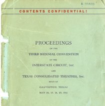 Minutes for the convention of the Interstate Circuit and Texas Consolidated