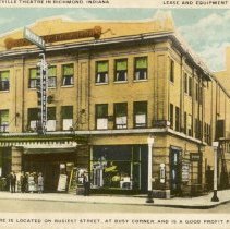 IN-Richmond-Murray Thr hand colored postcard