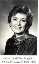 Judith B. Willis, AAPA Past President, 1984-1985