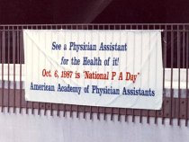National PA Day sign, 1987