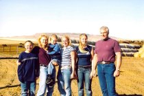 Teresa Nielsen with her family, 2004