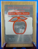 Golden apple plaque