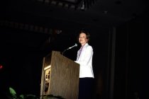 First Lady Rosalynn Carter Smiles at Audience, 1980