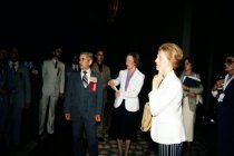 First Lady Rosalynn Carter Listening to Speaker, 1980