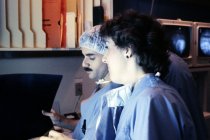 AAPA Promotional Photos - Man and Woman in Blue Scrubs, undated