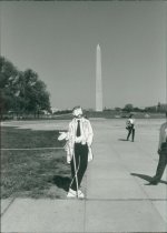 Chipper Wallet Posing on Mall, 1989