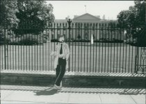 Chipper Wallet at White House, 1989