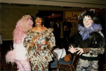 Robin Hunter-Buskey with two actors from CATS, 1996