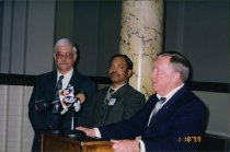 Murl Dotson and Skip Pendas at PA Legislation in MS Announcement, 1999