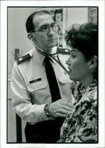 David Gwinn Listenting to Heart of Patient, undated