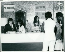 AAPA registration desk during the 1975 conference