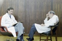 Paul Hendrix Interviewing Dr. Eugene Stead Jr. for Article (1), 1987